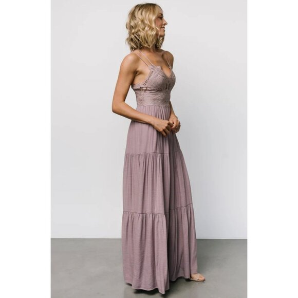 NWT Baltic Born Summerlin Lace Top Maxi Dress Dusty Mauve Lilac Small - Picture 4 of 14